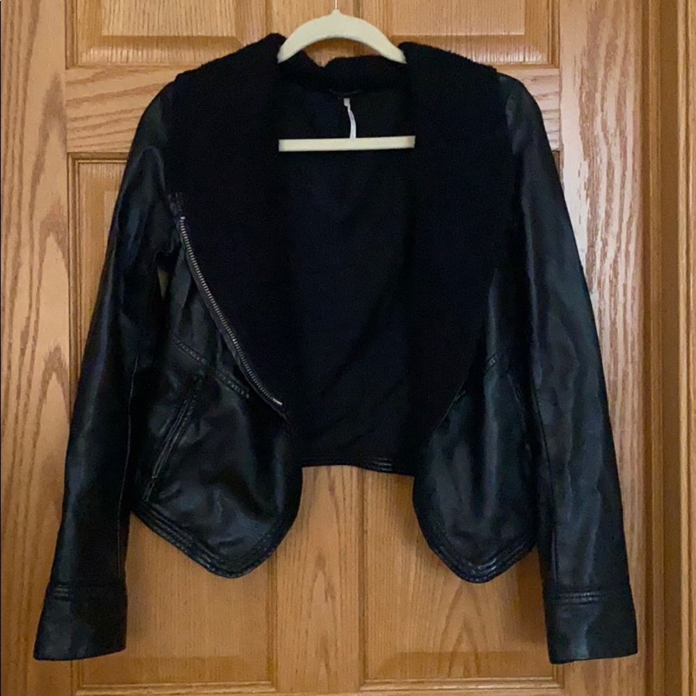 Free people leather moto jacket